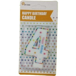 Numeral Birthday Candle No.4