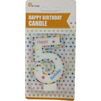 Numeral Birthday Candle No.5