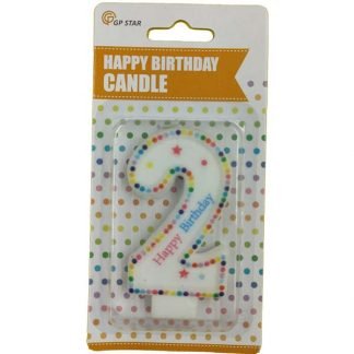 Numeral Birthday Candle No.2