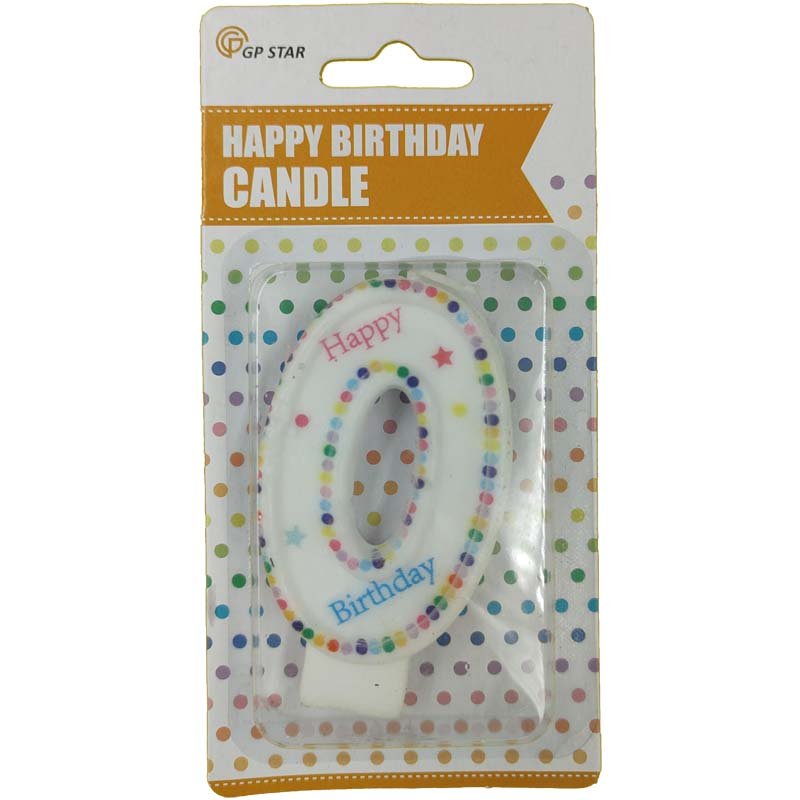 Numeral Birthday Candle No.0