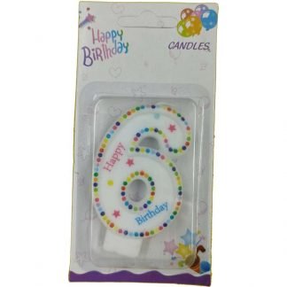 Numeral Birthday Candle No.6
