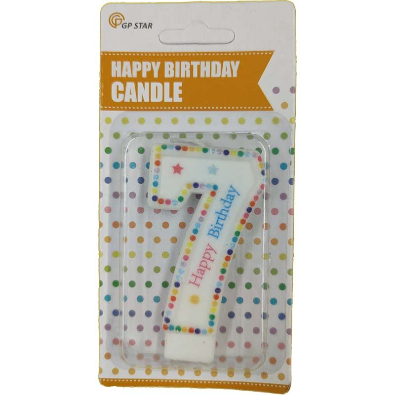 Numeral Birthday Candle No.7