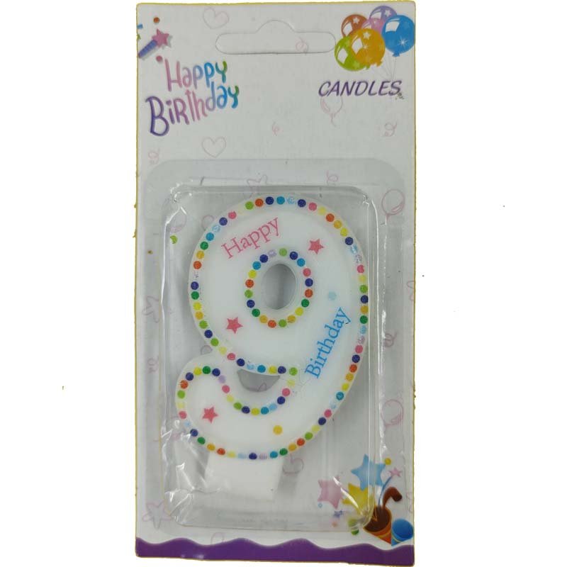 Numeral Birthday Candle No.9