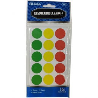 Bazic Round Label Pack 306pack