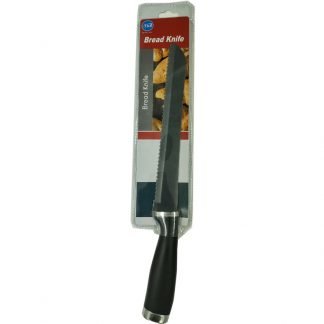 Knife Black Handle Bread 32cm