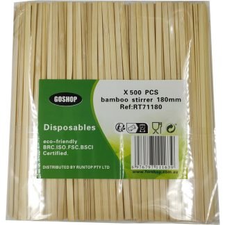 Bamboo Stirrer 180mm*500pcs (20 bags/Box)